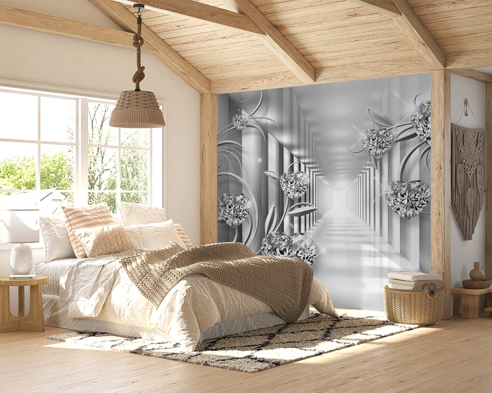 Fototapeta strieborné dekorácie a kolonáda