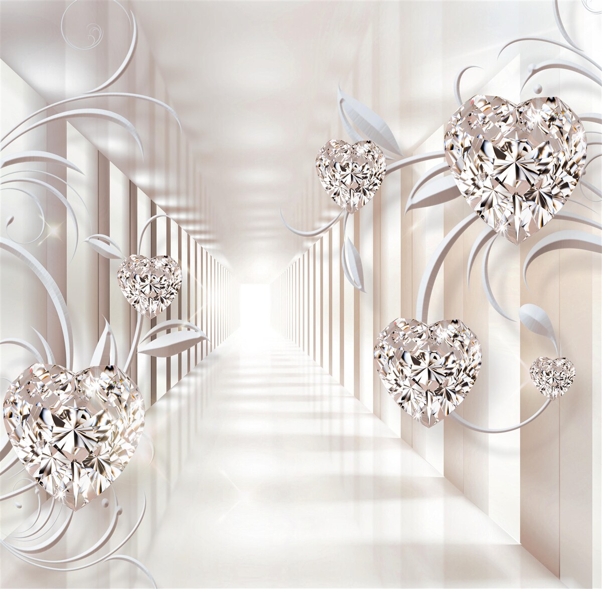 Fototapeta nekonečný tunel abstrakcie a zlatých šperkov