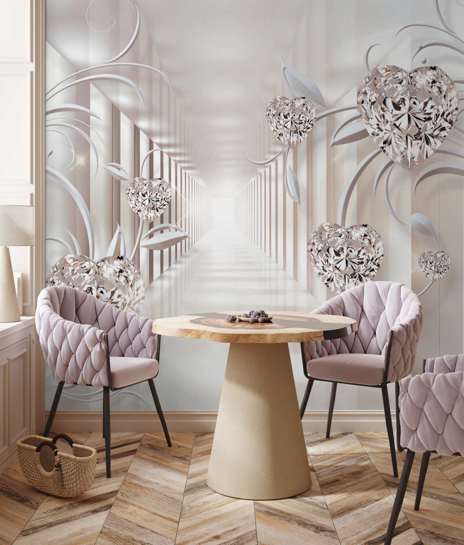 Fototapeta nekonečný tunel abstrakcie a zlatých šperkov