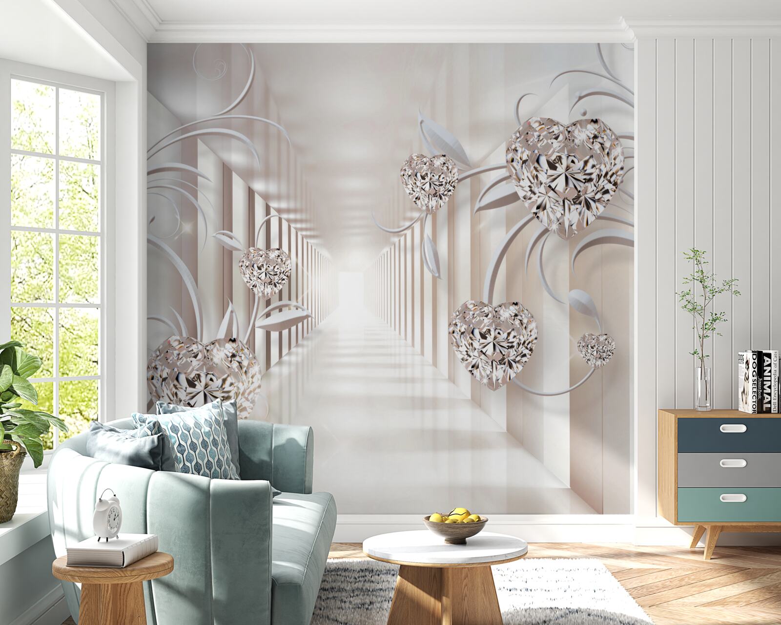 Fototapeta nekonečný tunel abstrakcie a zlatých šperkov