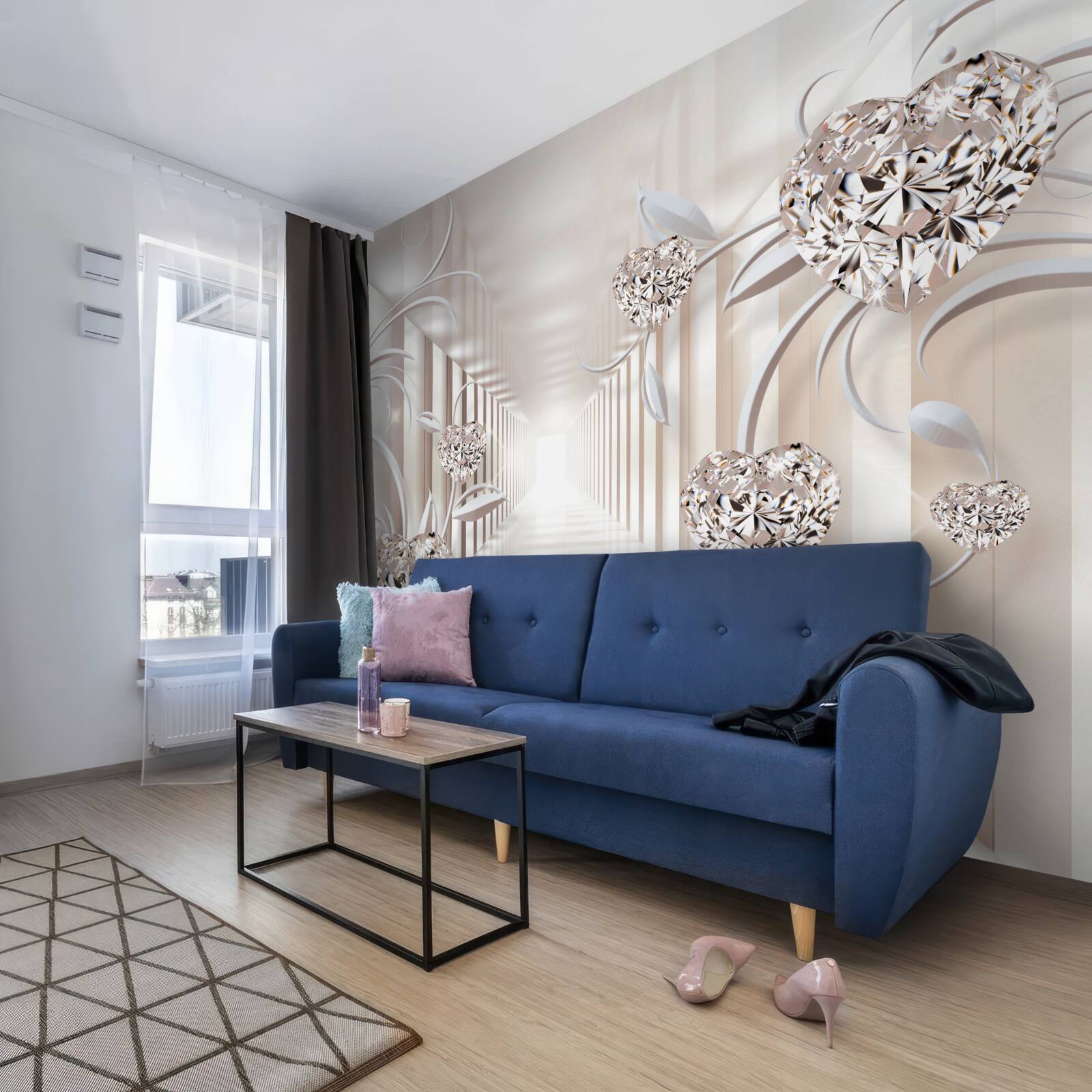 Fototapeta nekonečný tunel abstrakcie a zlatých šperkov