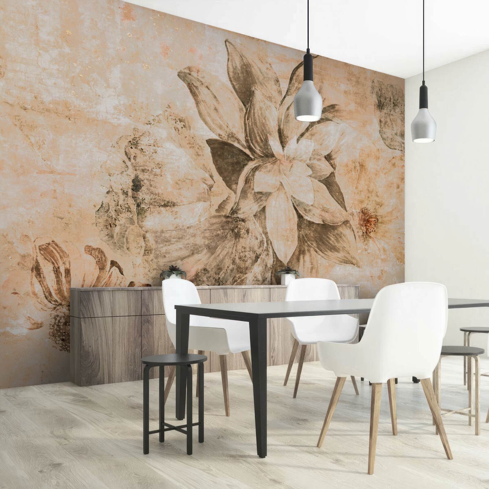 Fototapeta púčkový otvor na hnedom podklade