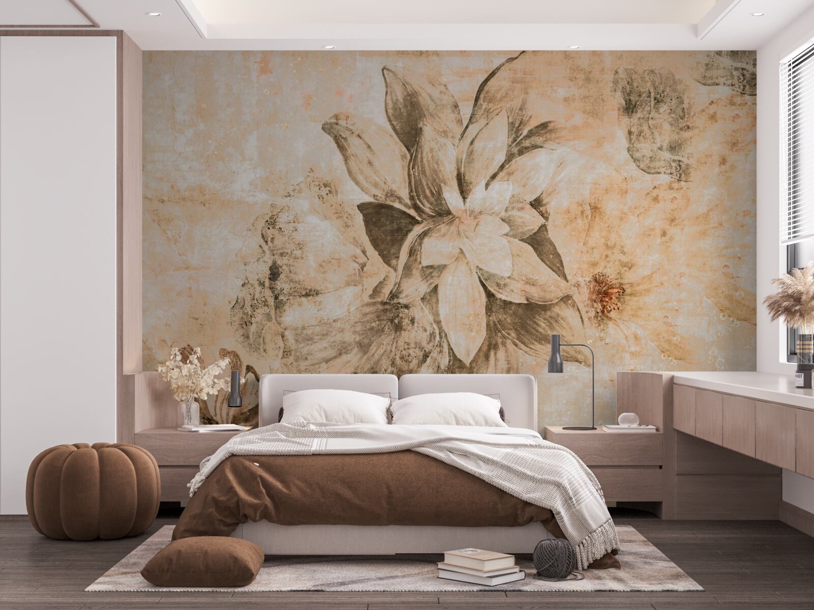 Fototapeta púčkový otvor na hnedom podklade