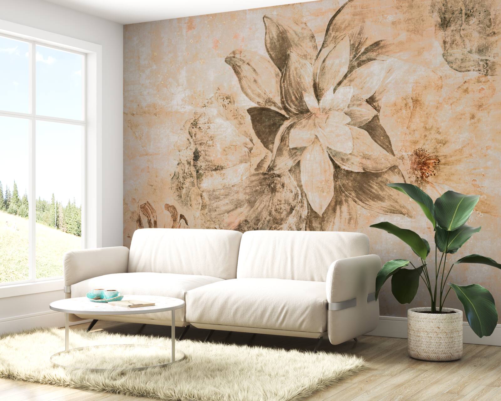 Fototapeta púčkový otvor na hnedom podklade