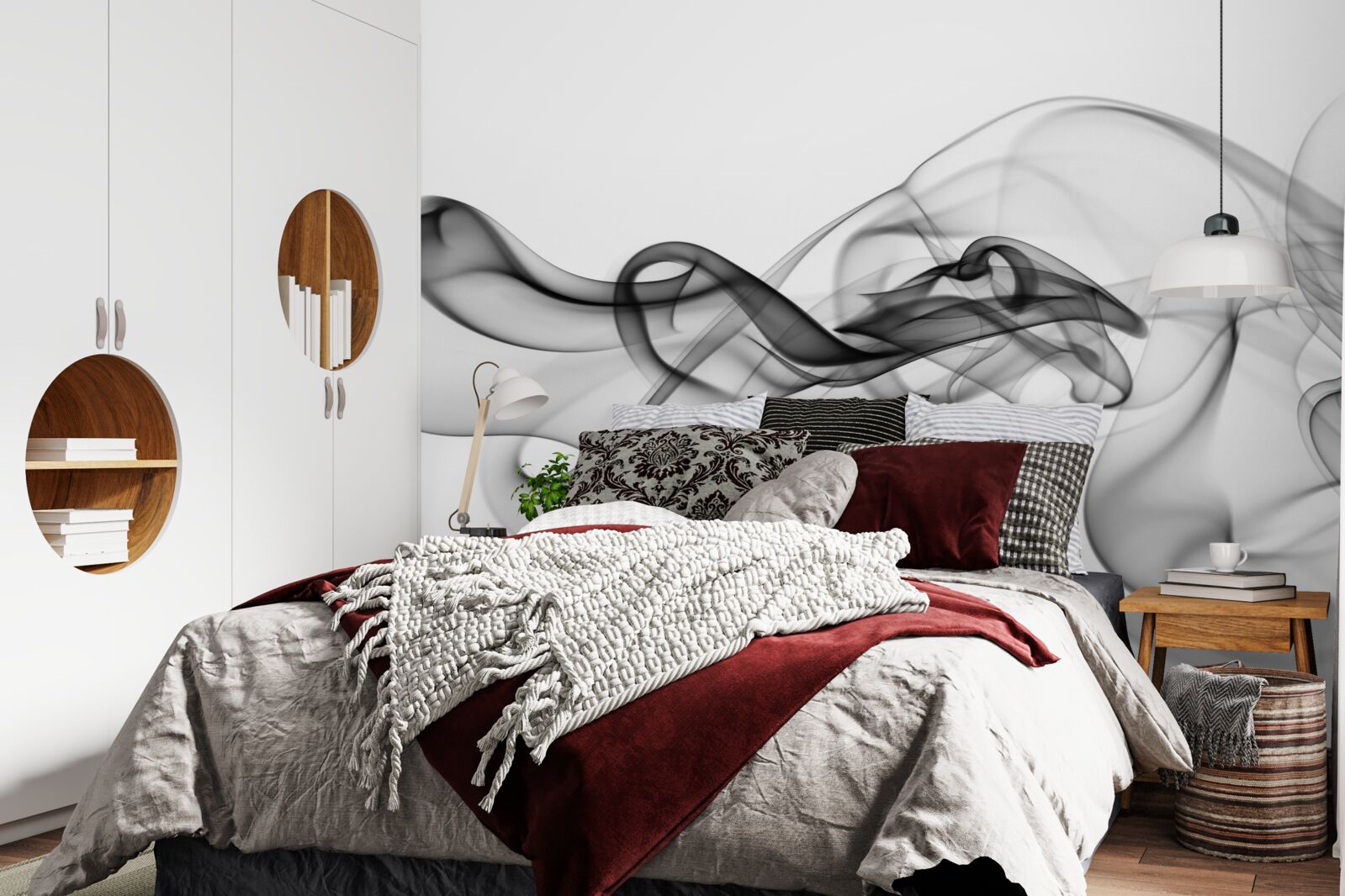 Fototapeta tmavý mrak na svetlom pozadí