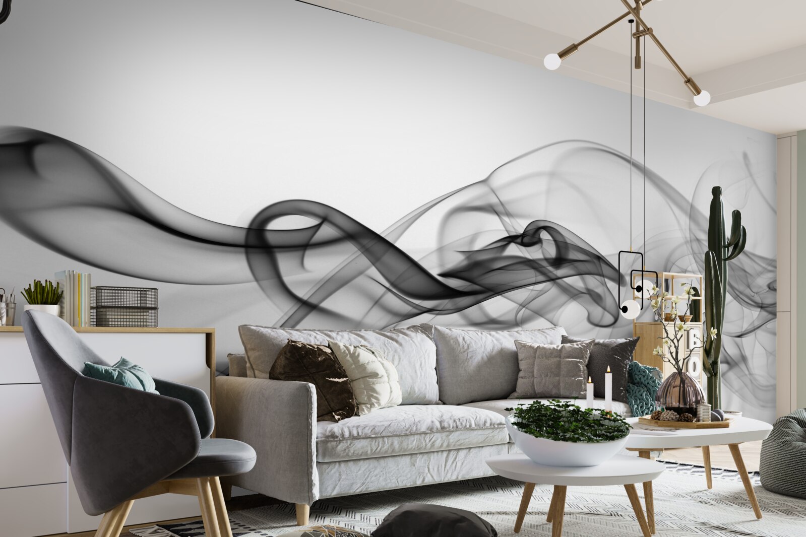 Fototapeta tmavý mrak na svetlom pozadí