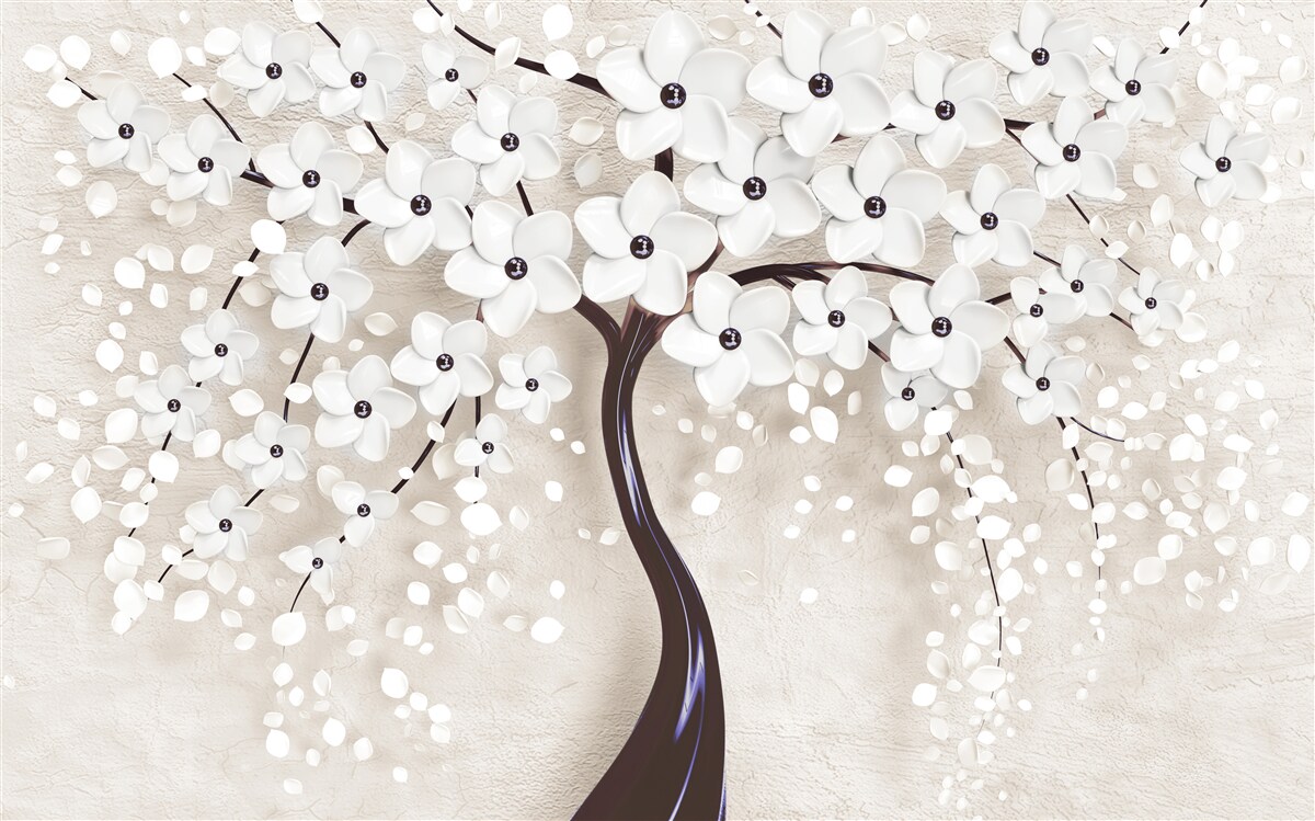 Fototapeta nádherný biely strom v plnom kvete