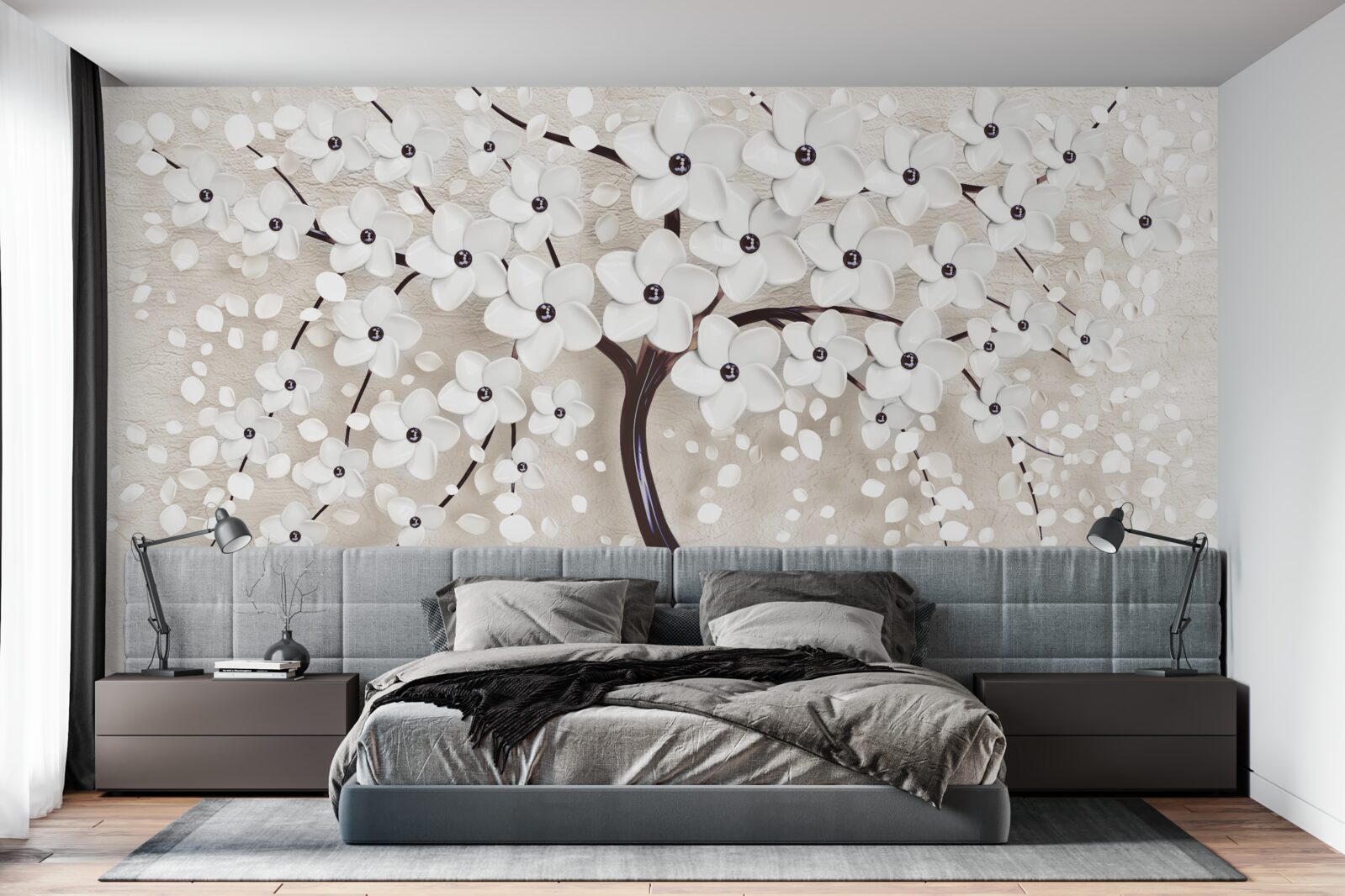 Fototapeta nádherný biely strom v plnom kvete