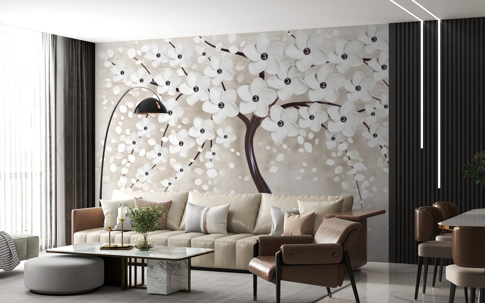 Fototapeta nádherný biely strom v plnom kvete