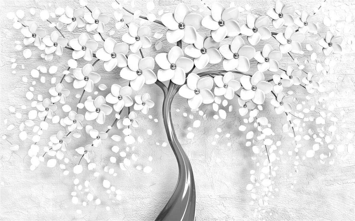 Fototapeta štíhly strom, ktorý rozkvitol