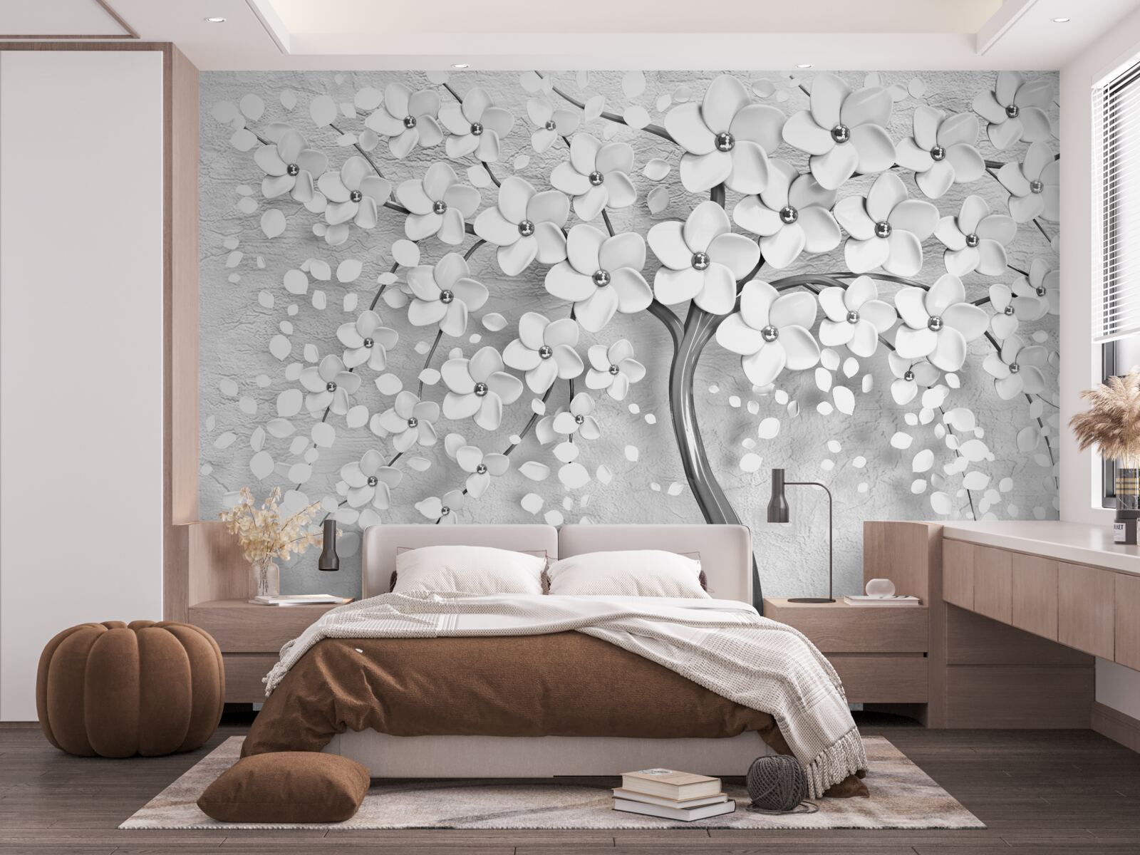 Fototapeta štíhly strom, ktorý rozkvitol