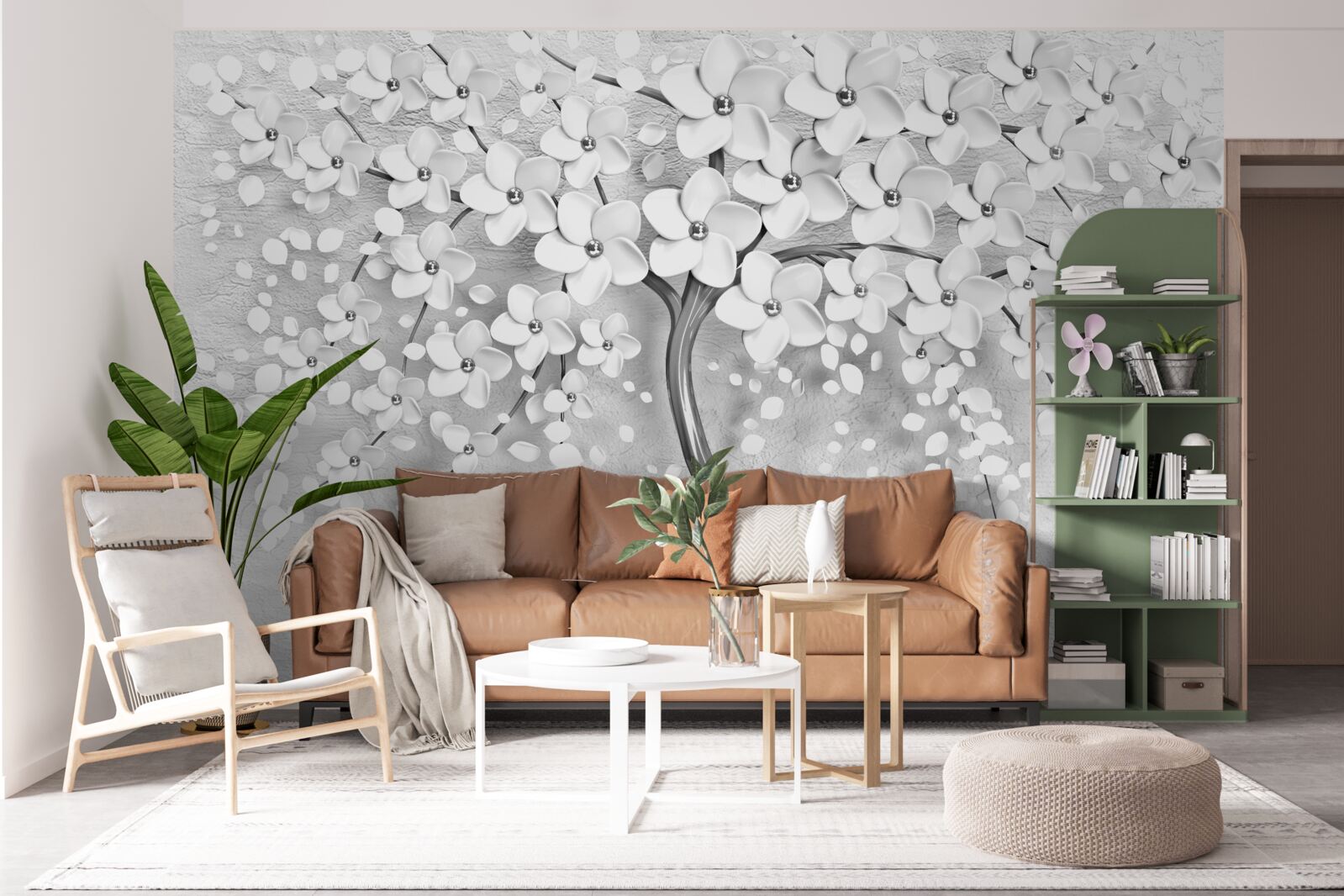 Fototapeta štíhly strom, ktorý rozkvitol