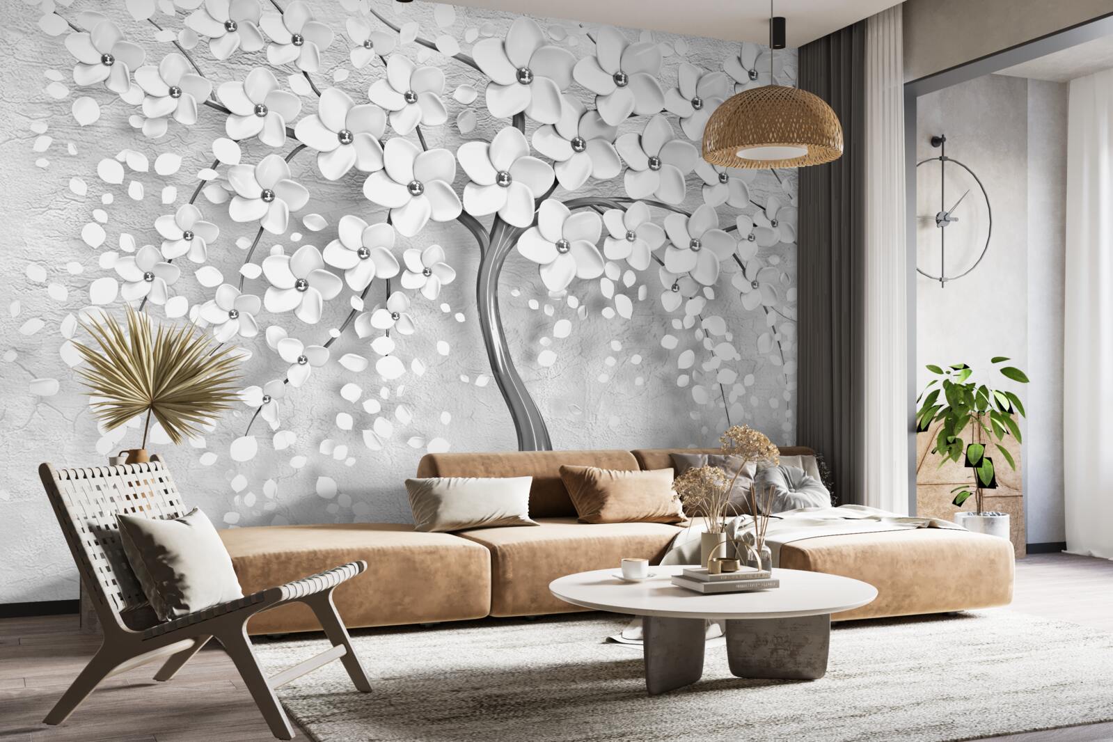 Fototapeta štíhly strom, ktorý rozkvitol