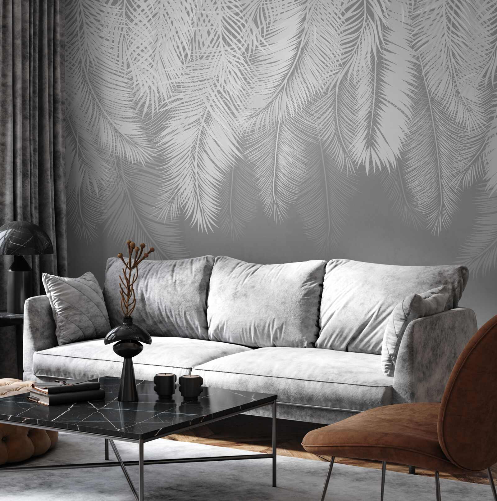 Fototapeta husté biele perie unášané vetrom