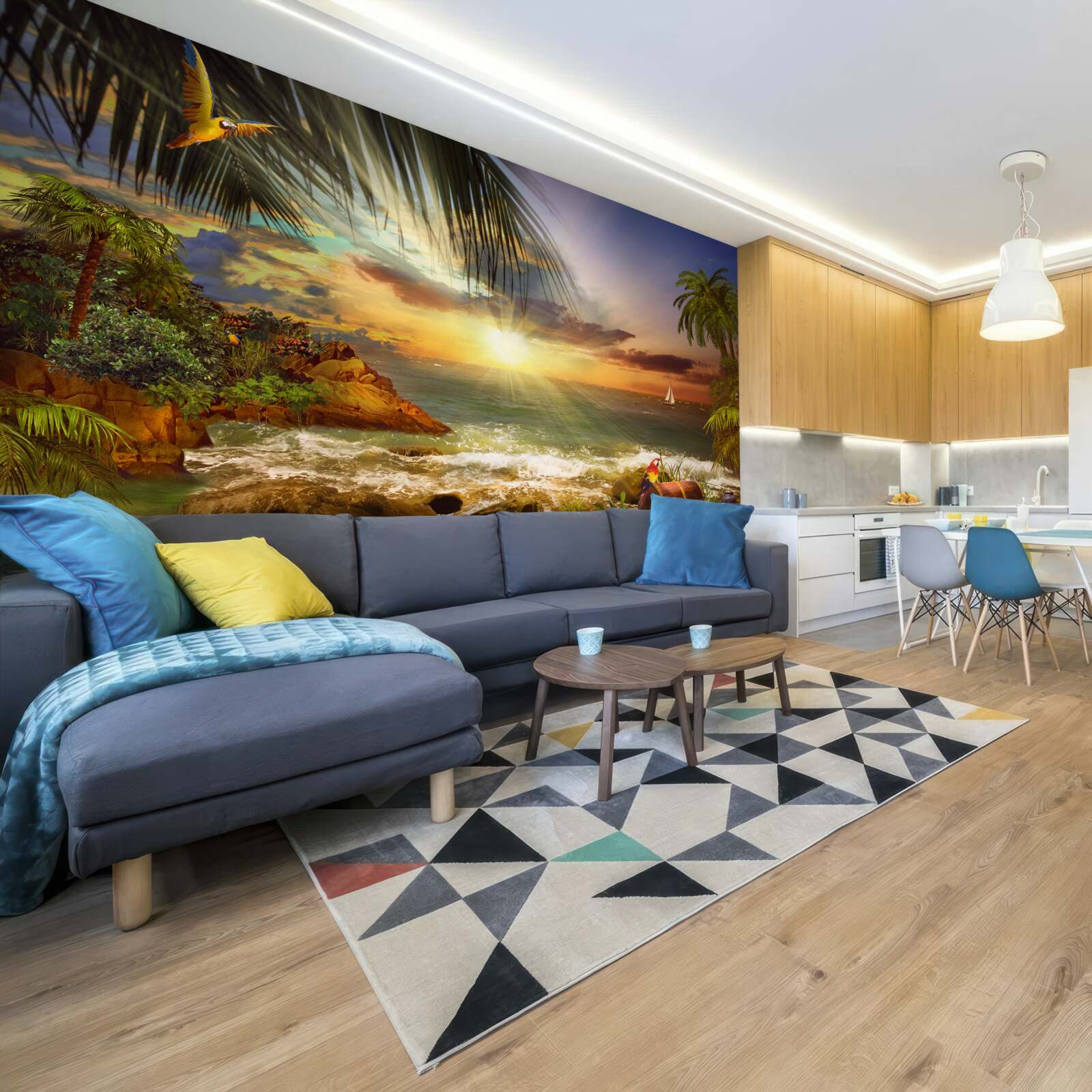 Fototapeta západ slnka, ktorý možno pozorovať z brehu pustého ostrova