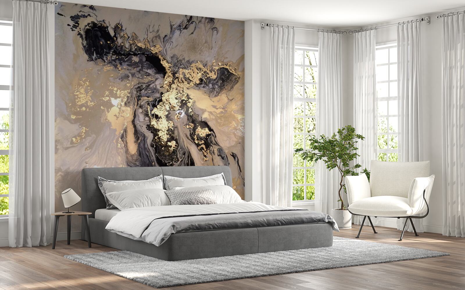 Fototapeta zrkadlový odraz tmavých oblakov na vodnej hladine