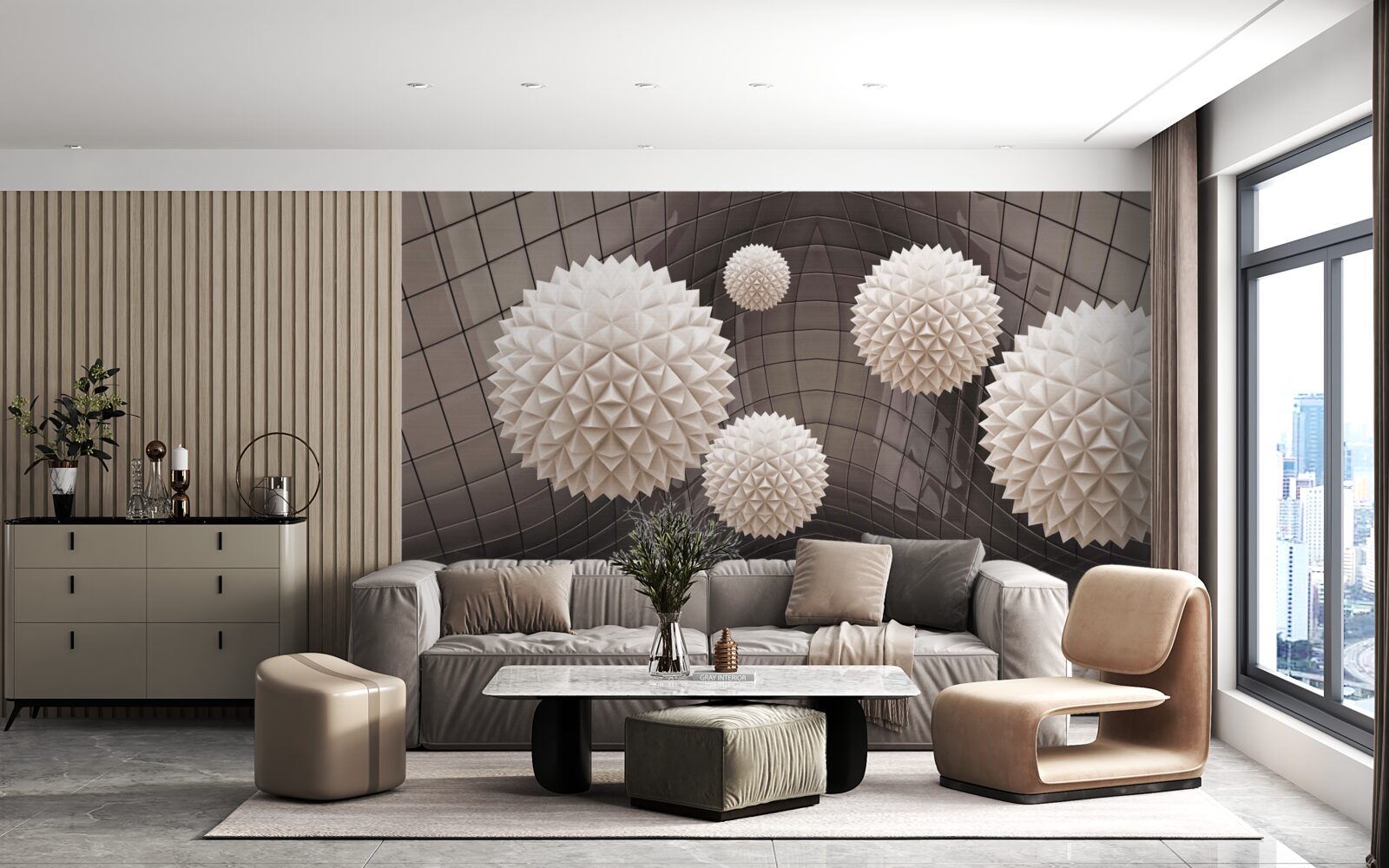 Fototapeta ostré guličky vznášajúce sa vo vzduchu v svetloružovej farbe