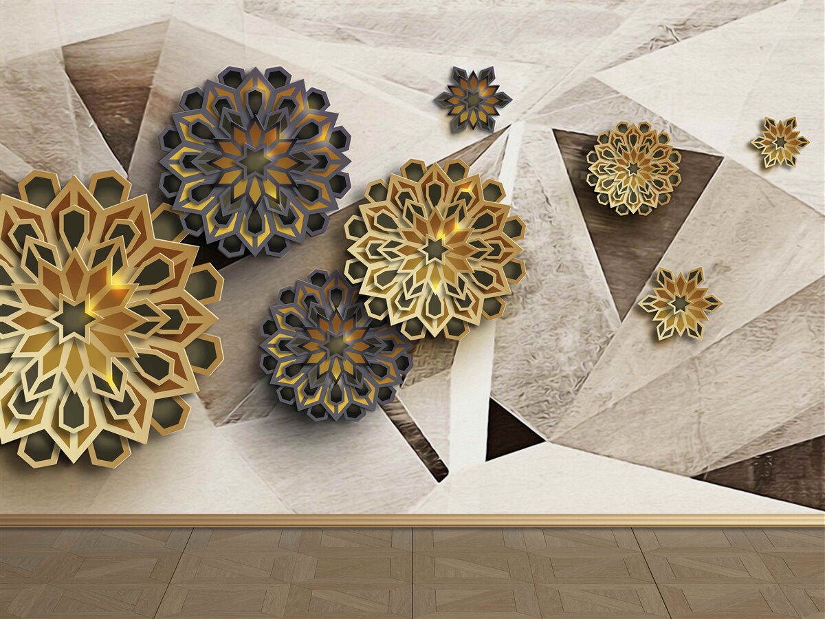 Fototapeta objemové kvetinové abstrakcie