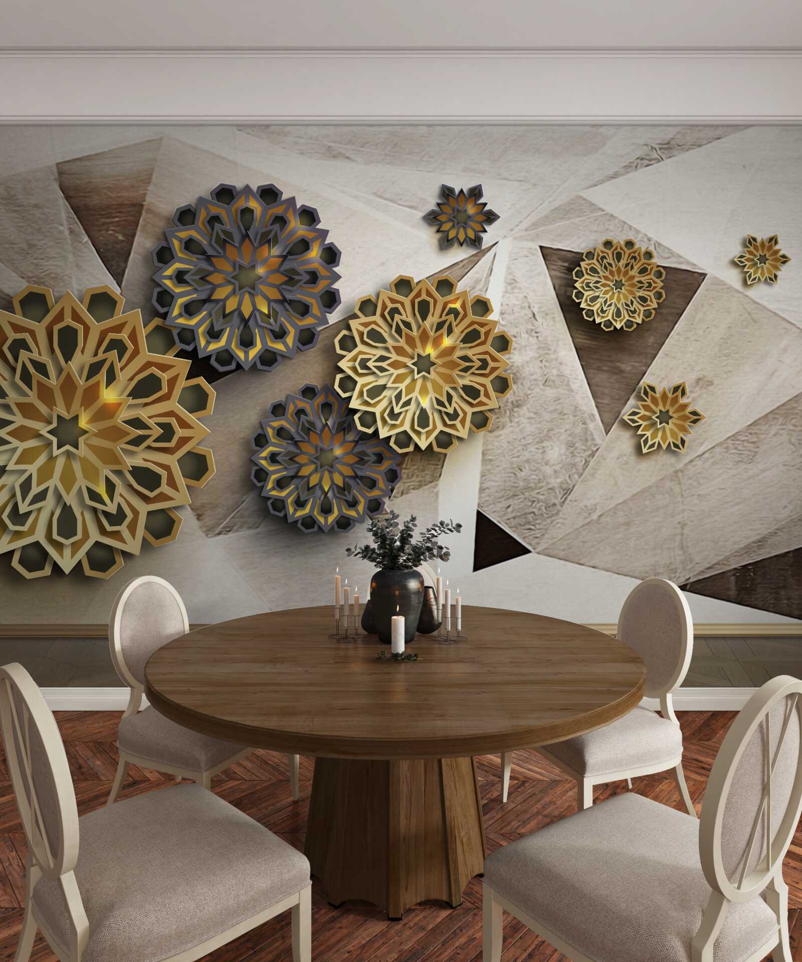 Fototapeta objemové kvetinové abstrakcie