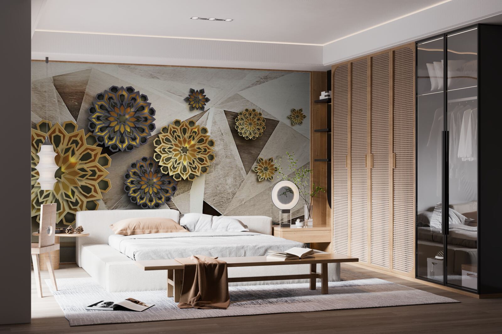 Fototapeta objemové kvetinové abstrakcie