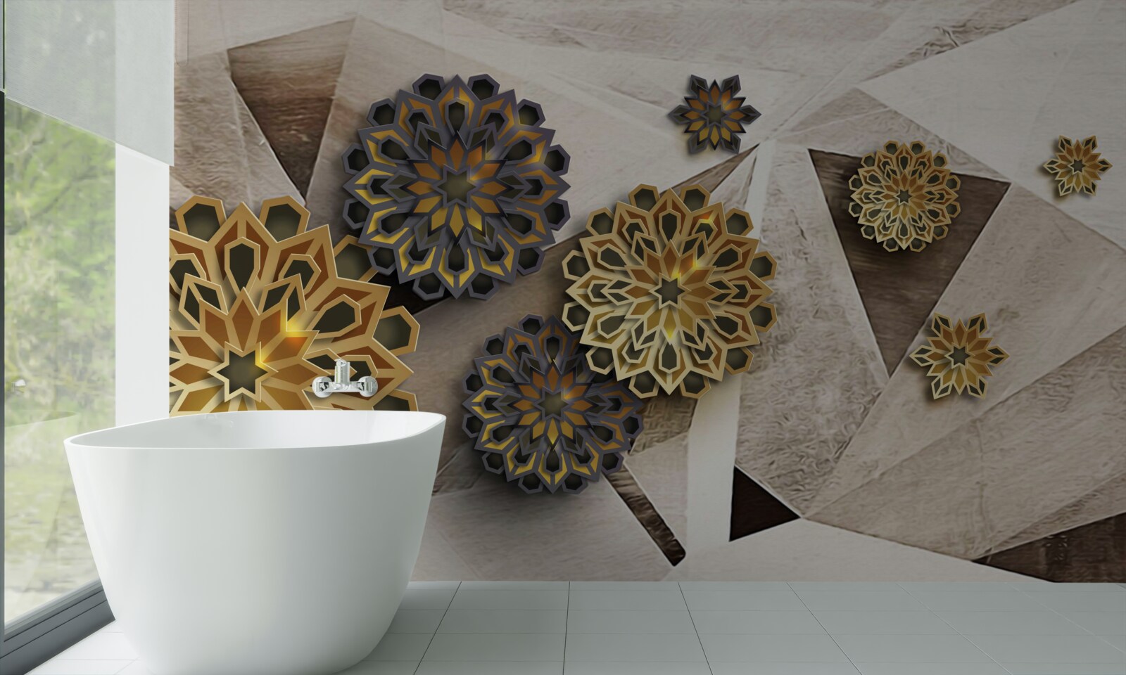 Fototapeta objemové kvetinové abstrakcie