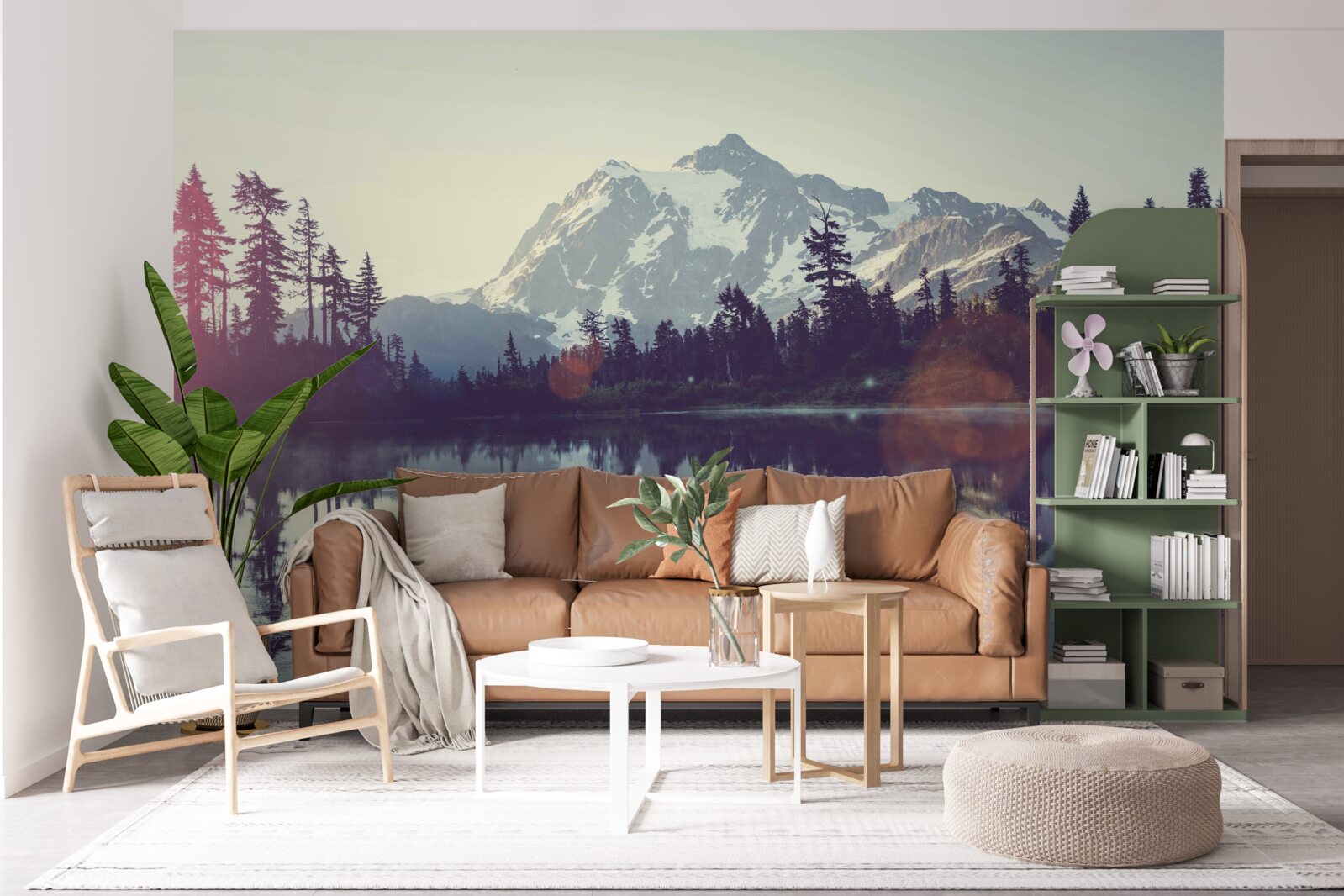 Fototapeta úchvatný pohľad na hory a lesy odrážajúce sa v krištáľovo čistej vode