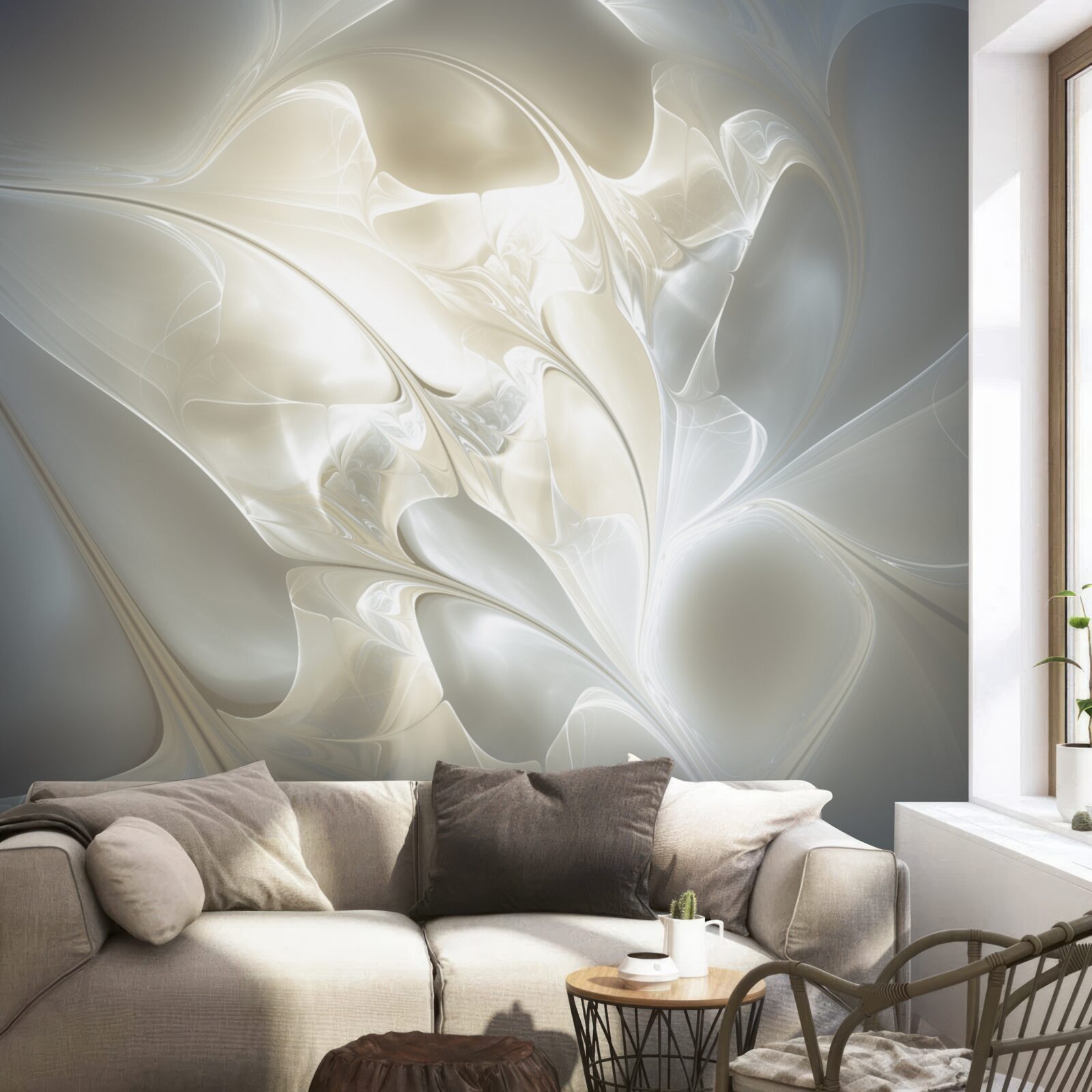 Fototapeta lúče svetla cez lupene kvetov