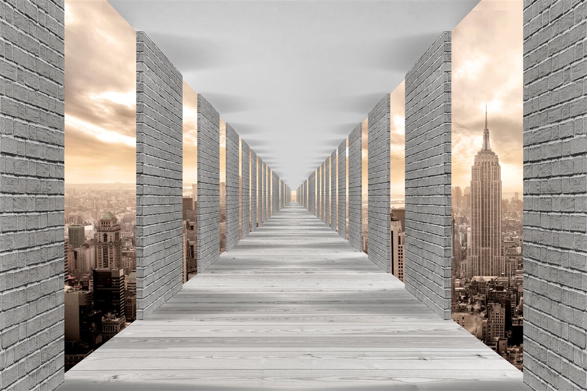 Fototapeta trojrozmerný tunel miznúci v diaľke