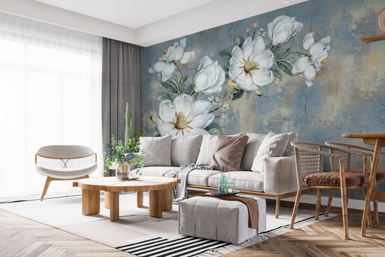 Fototapeta púčiky bielej ľalie spočívajú na vodnej hladine