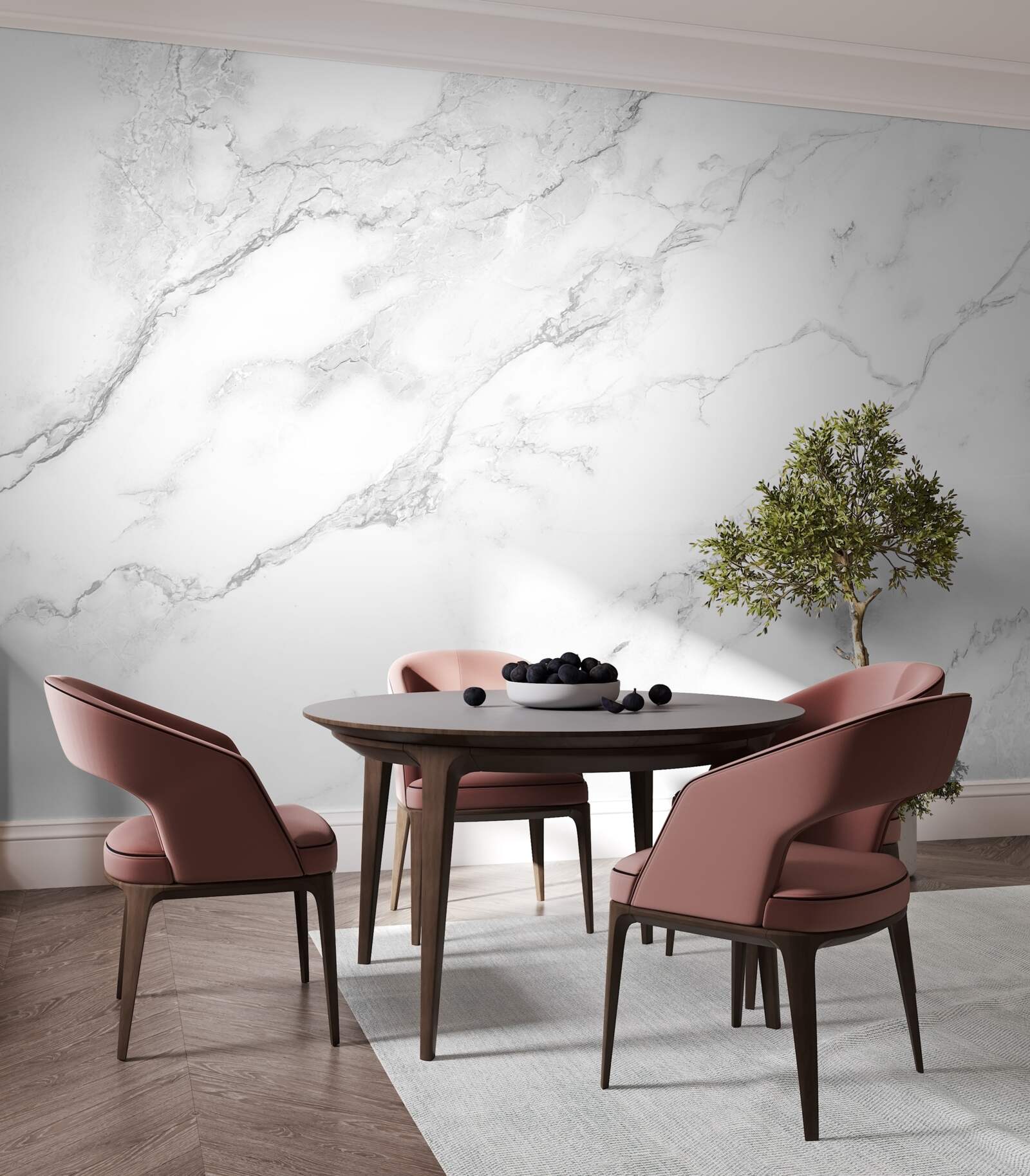 Fototapeta biely mramor so vzormi