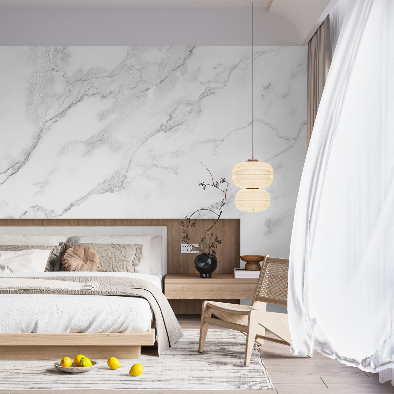 Fototapeta biely mramor so vzormi