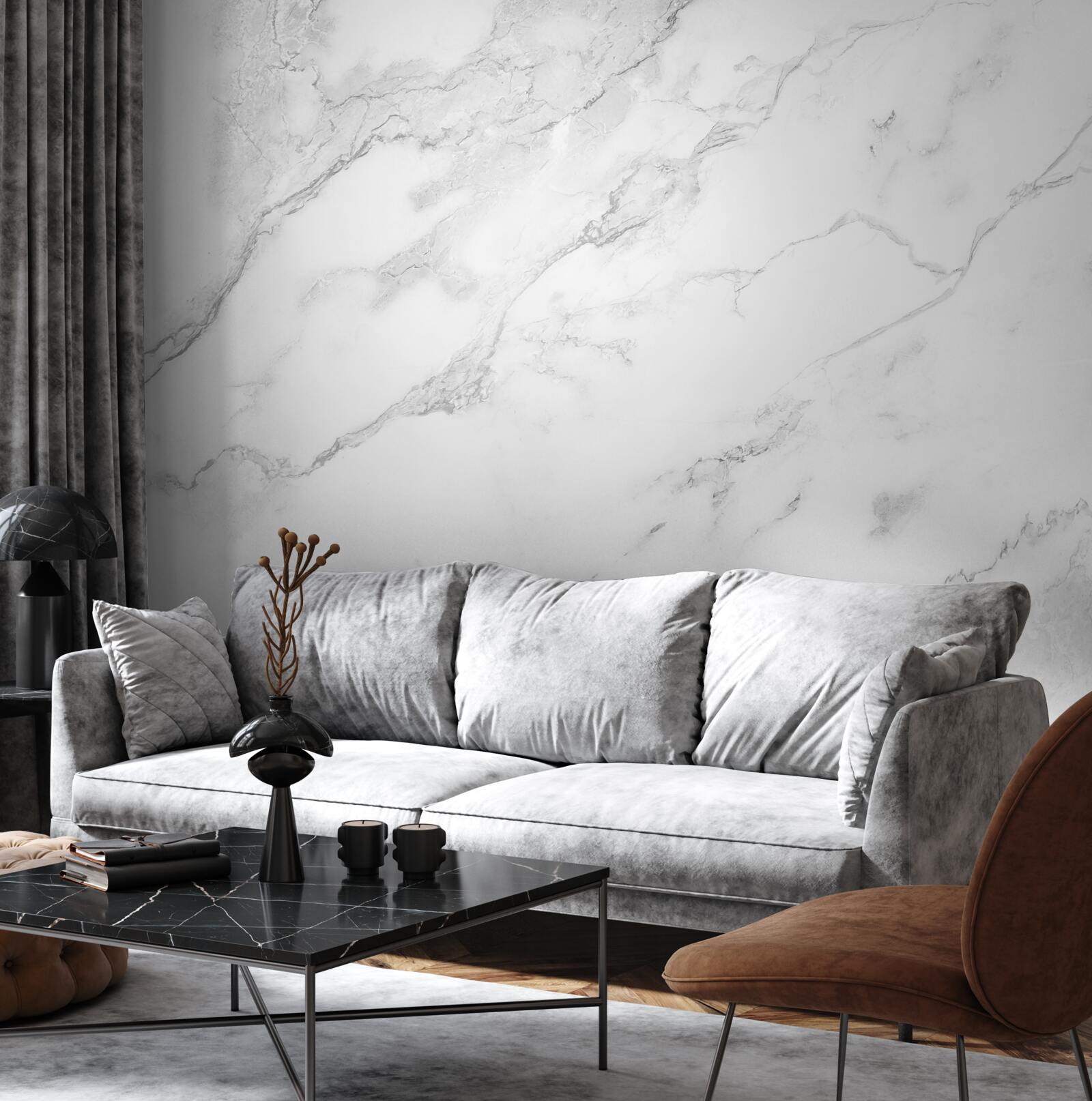 Fototapeta biely mramor so vzormi