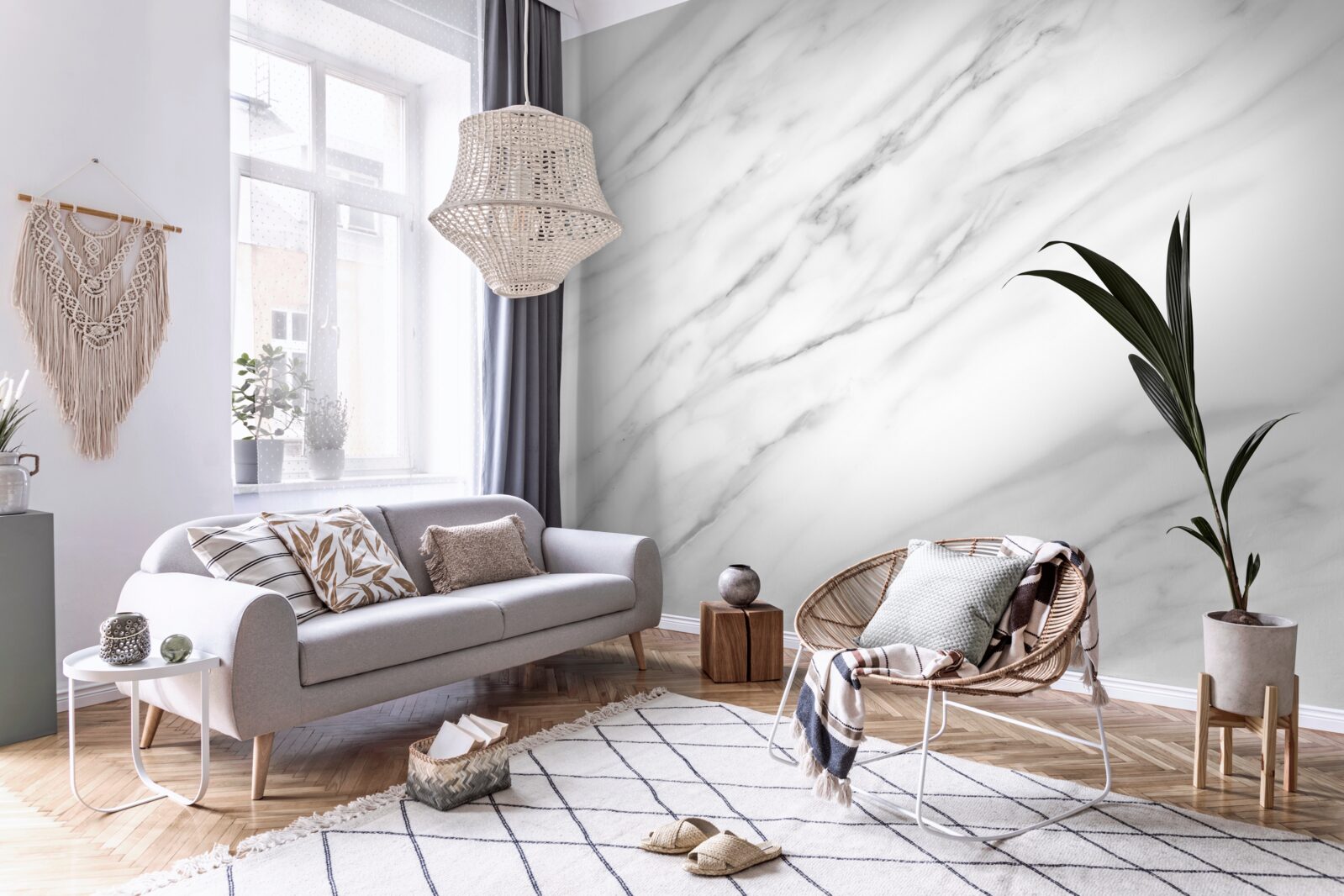 Fototapeta jemná textúra na svetlom kameni