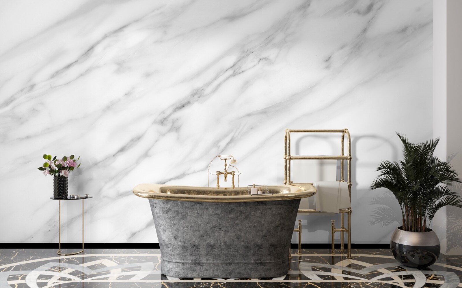 Fototapeta jemná textúra na svetlom kameni