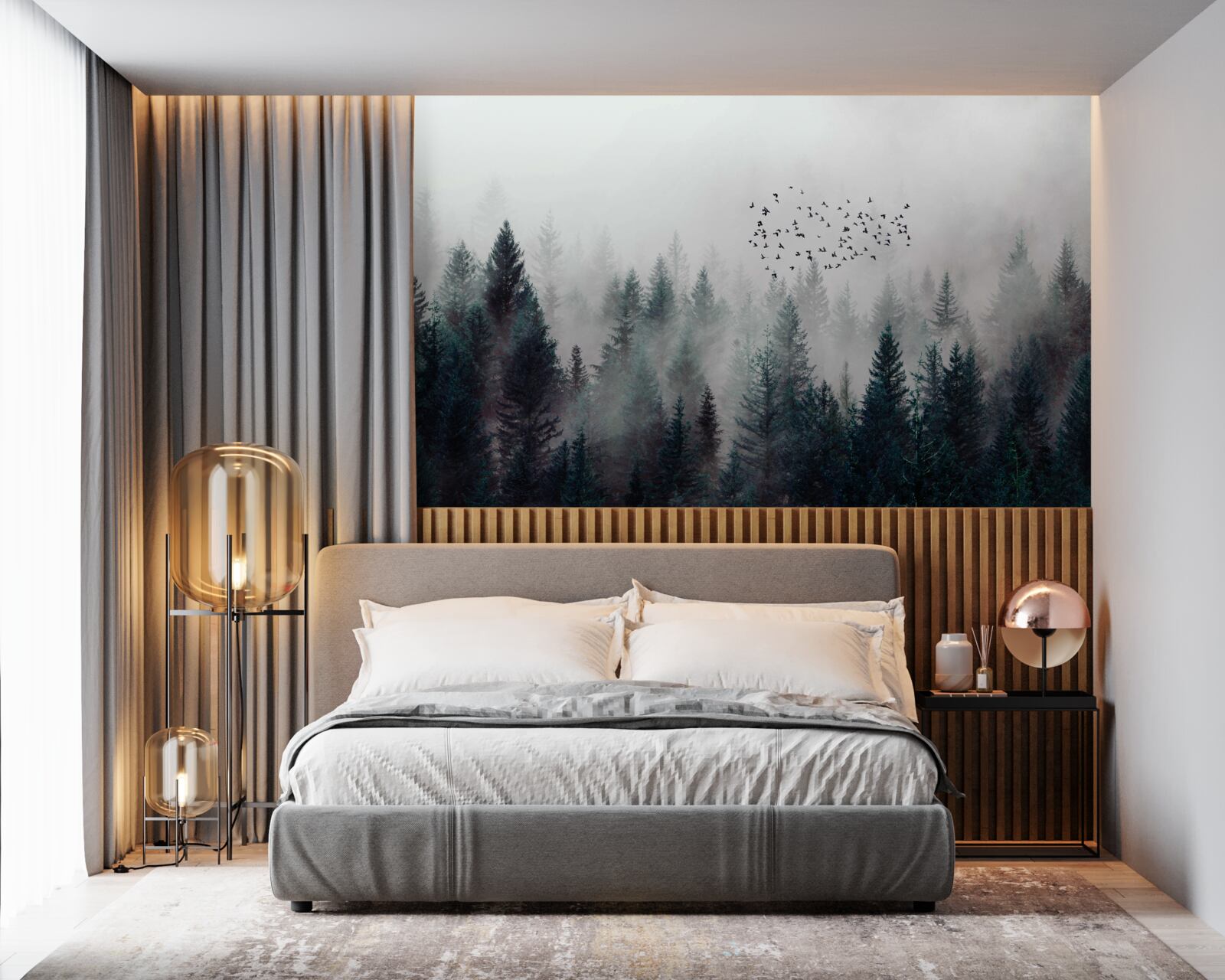 Fototapeta hustá tma a vtáky