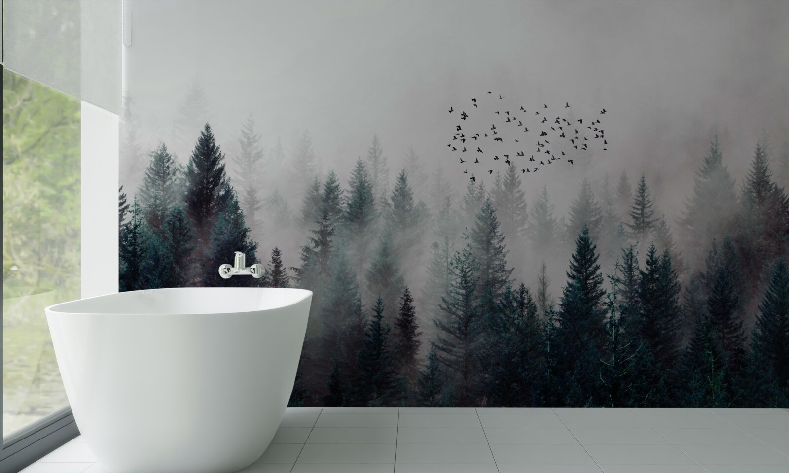 Fototapeta hustá tma a vtáky