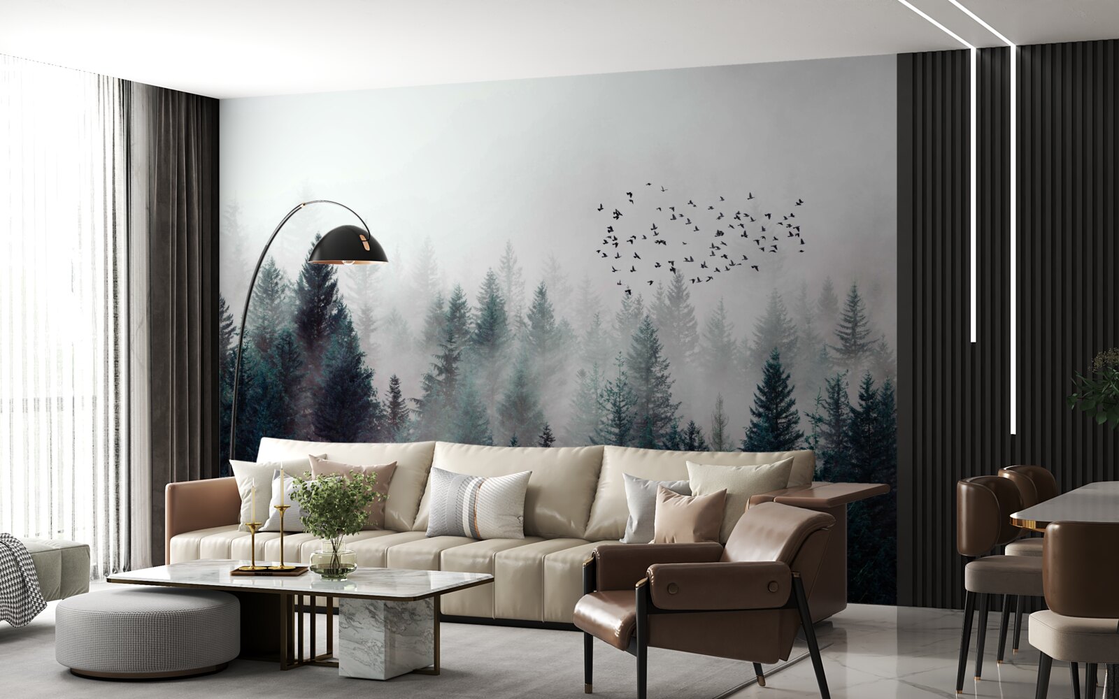 Fototapeta hustá tma a vtáky