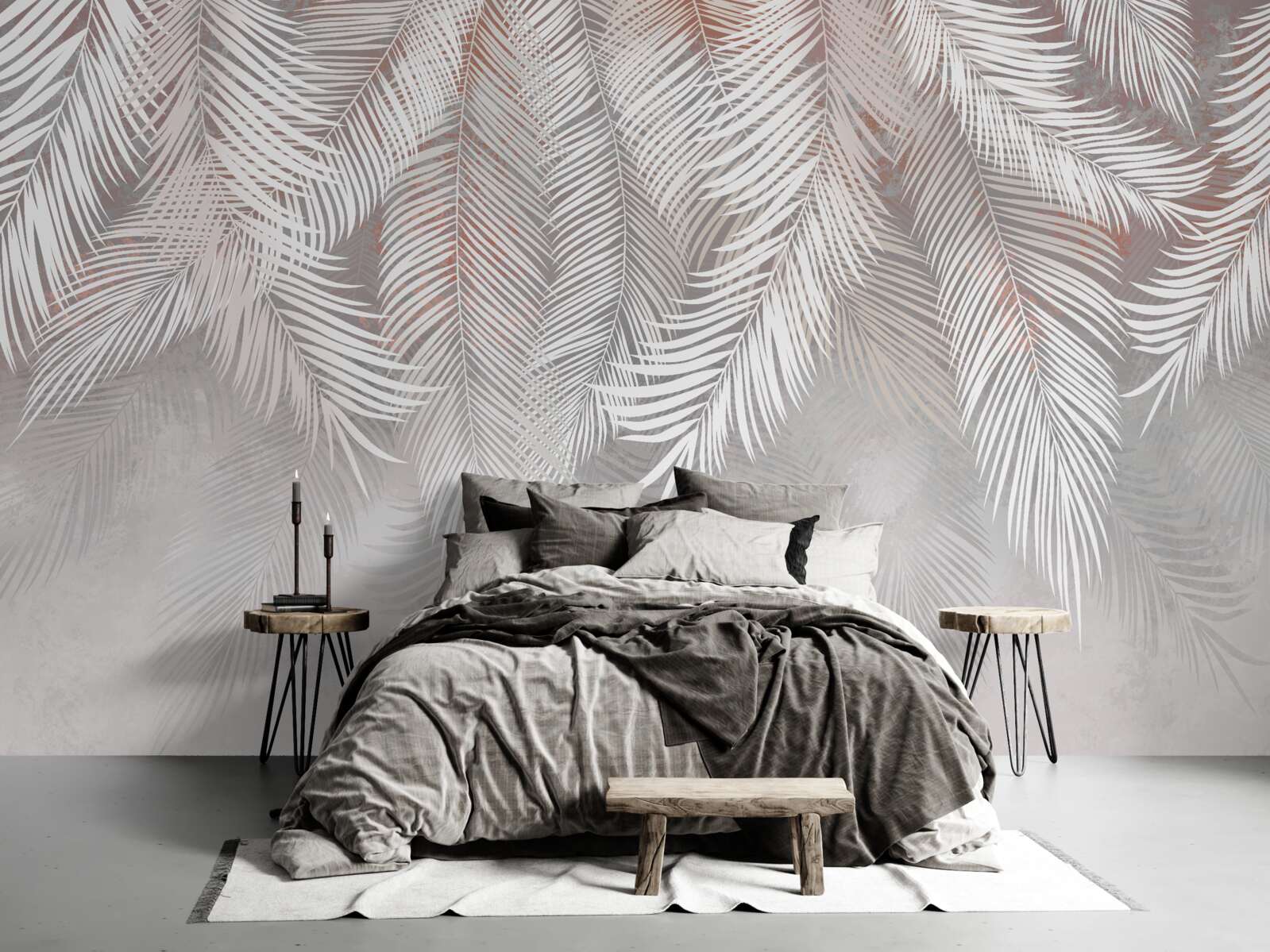 Fototapeta svetlohnedá farba palmových konárov