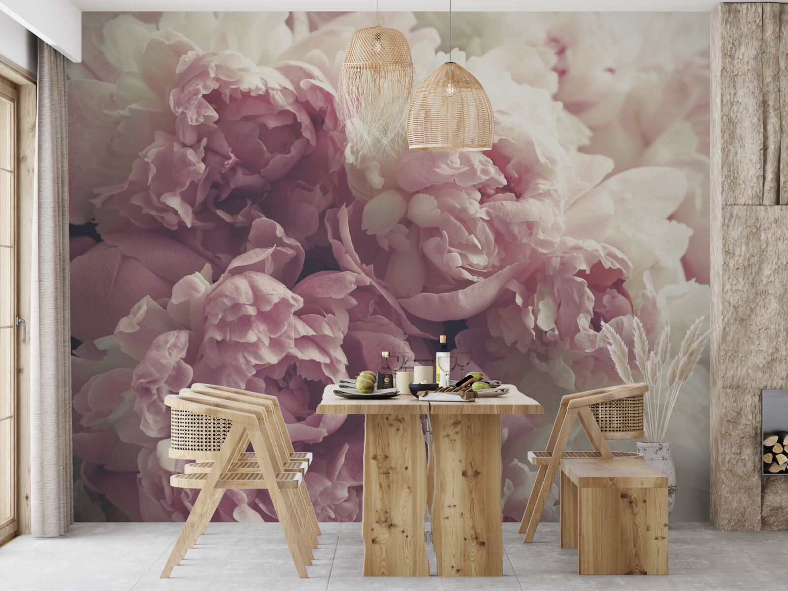 Fototapeta veľké ružové pivonky