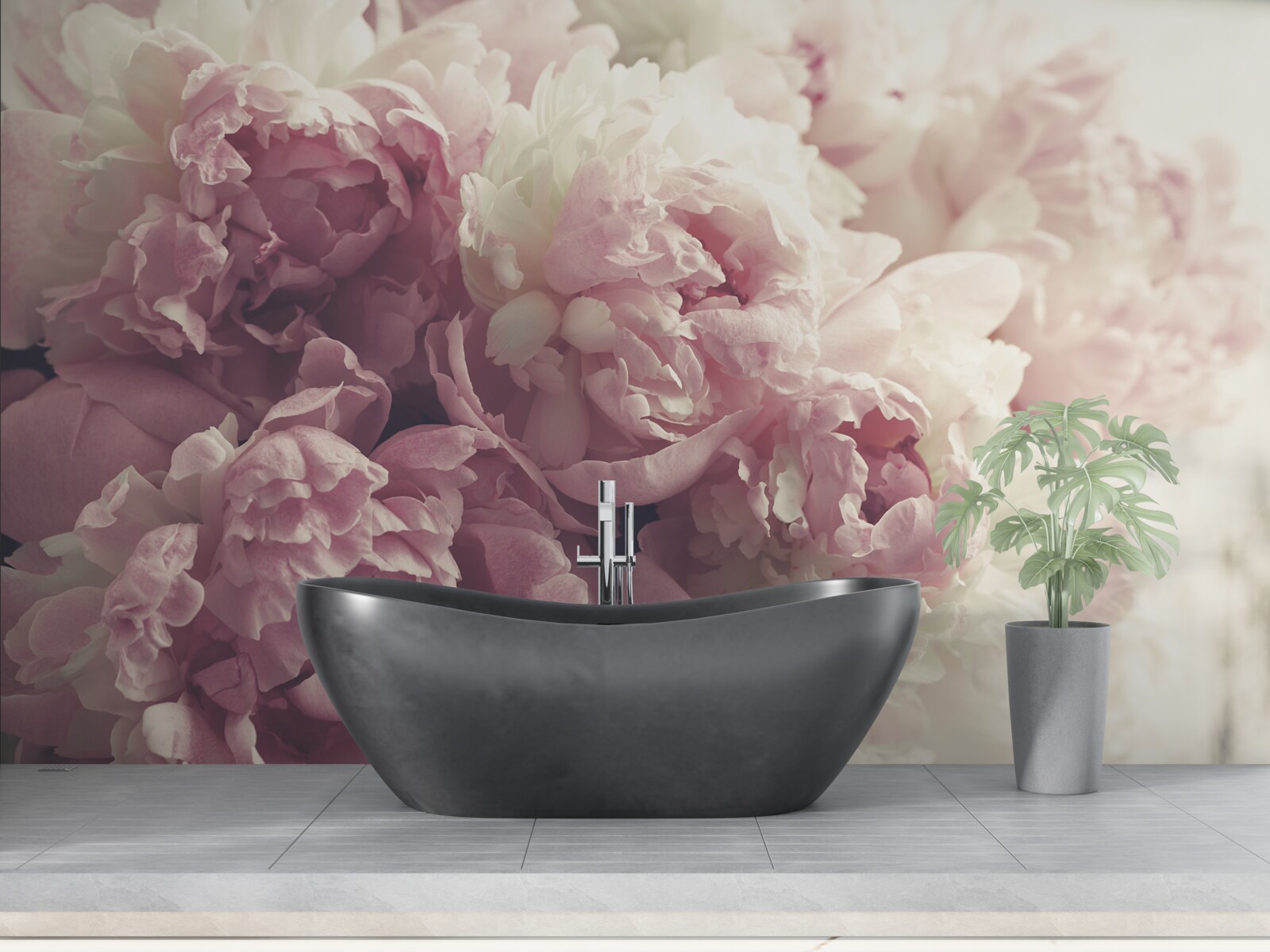 Fototapeta veľké ružové pivonky