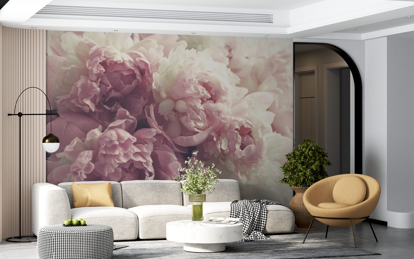 Fototapeta veľké ružové pivonky