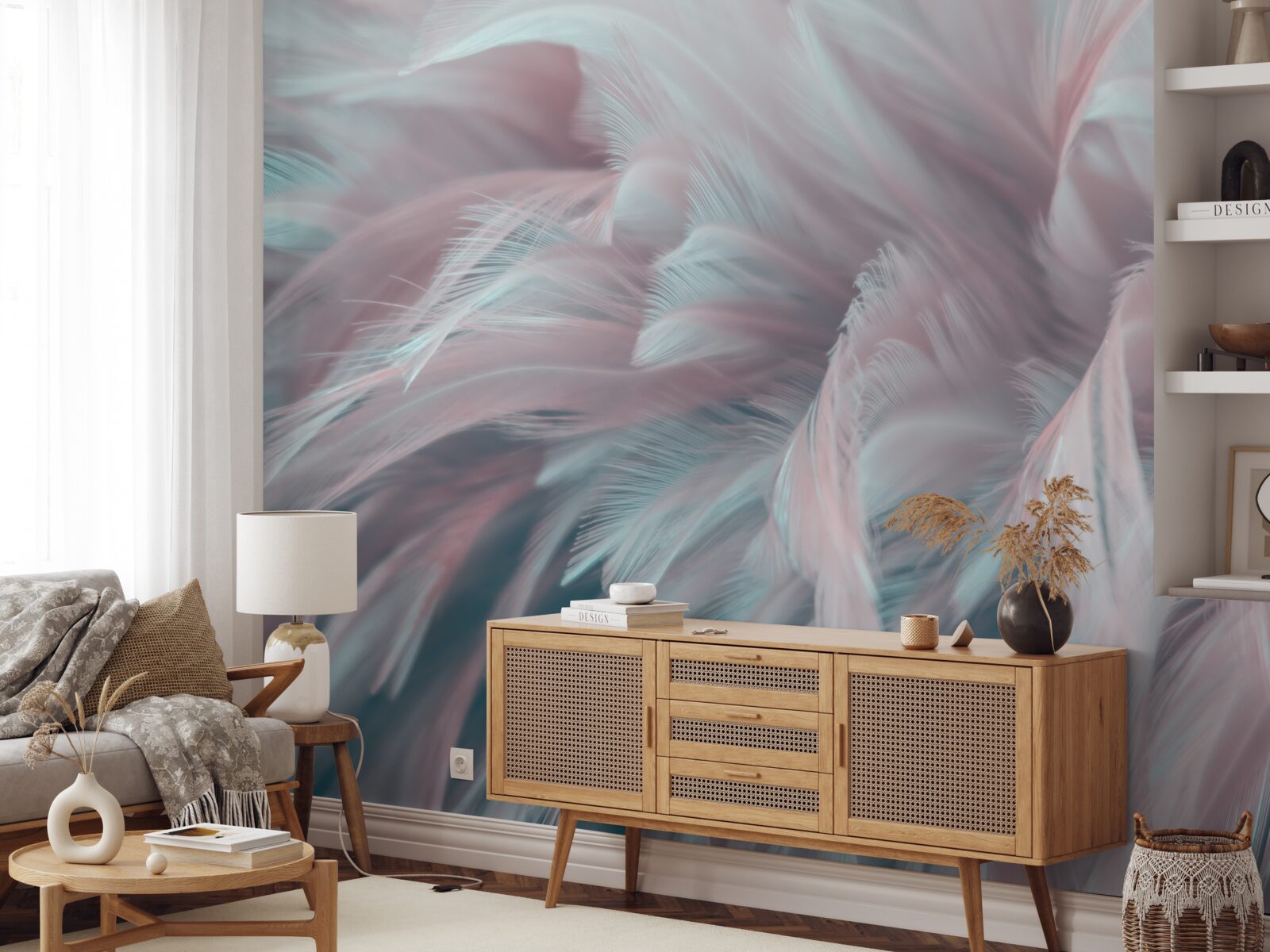 Fototapeta jemné ružovkasté perie