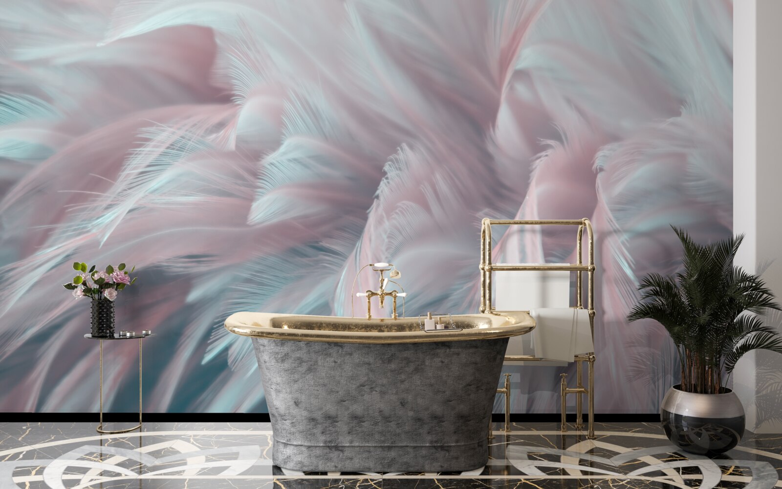 Fototapeta jemné ružovkasté perie