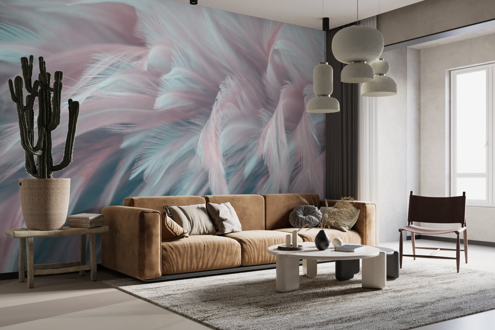 Fototapeta jemné ružovkasté perie