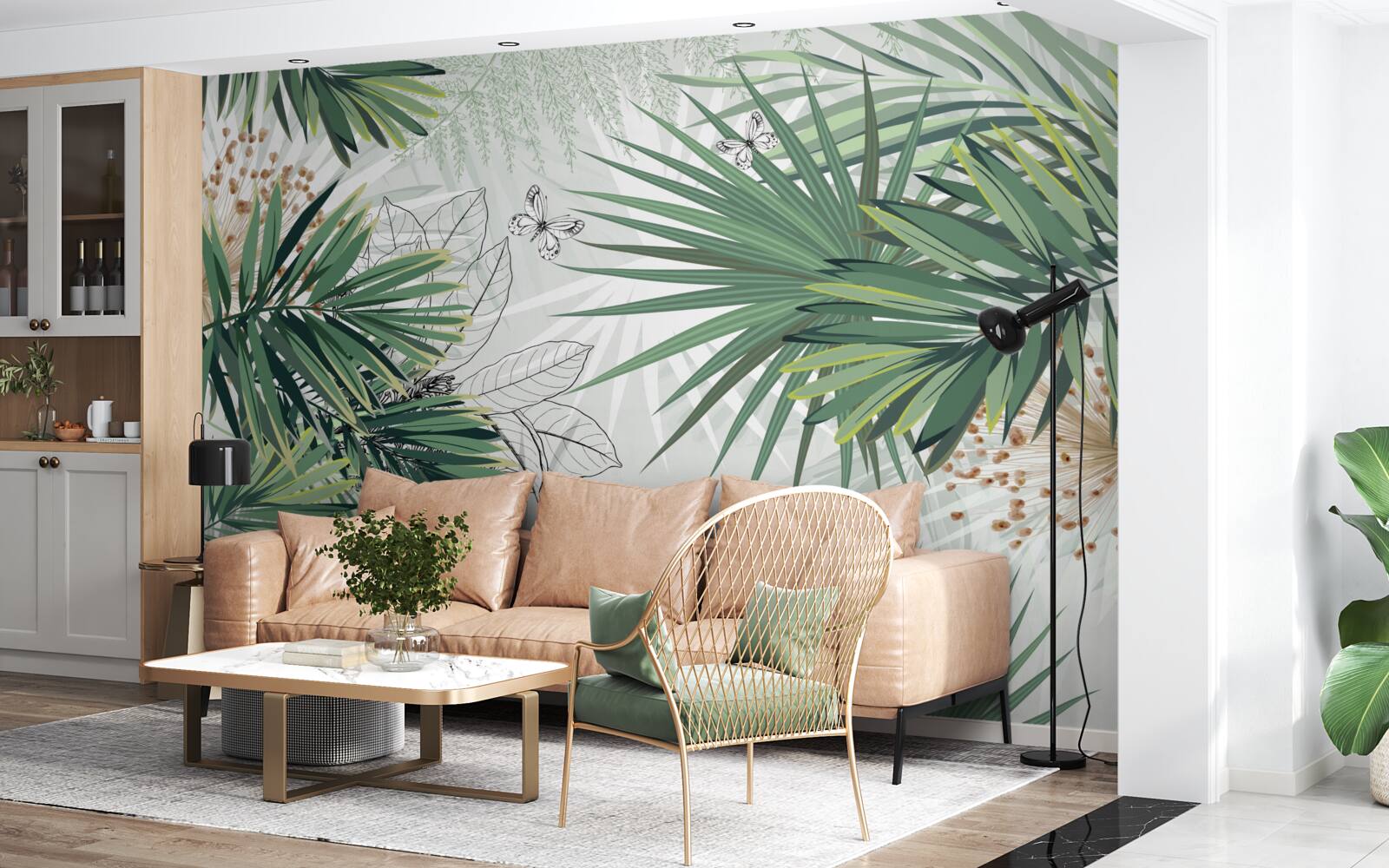 Fototapeta veľké konáre so zelenými listami