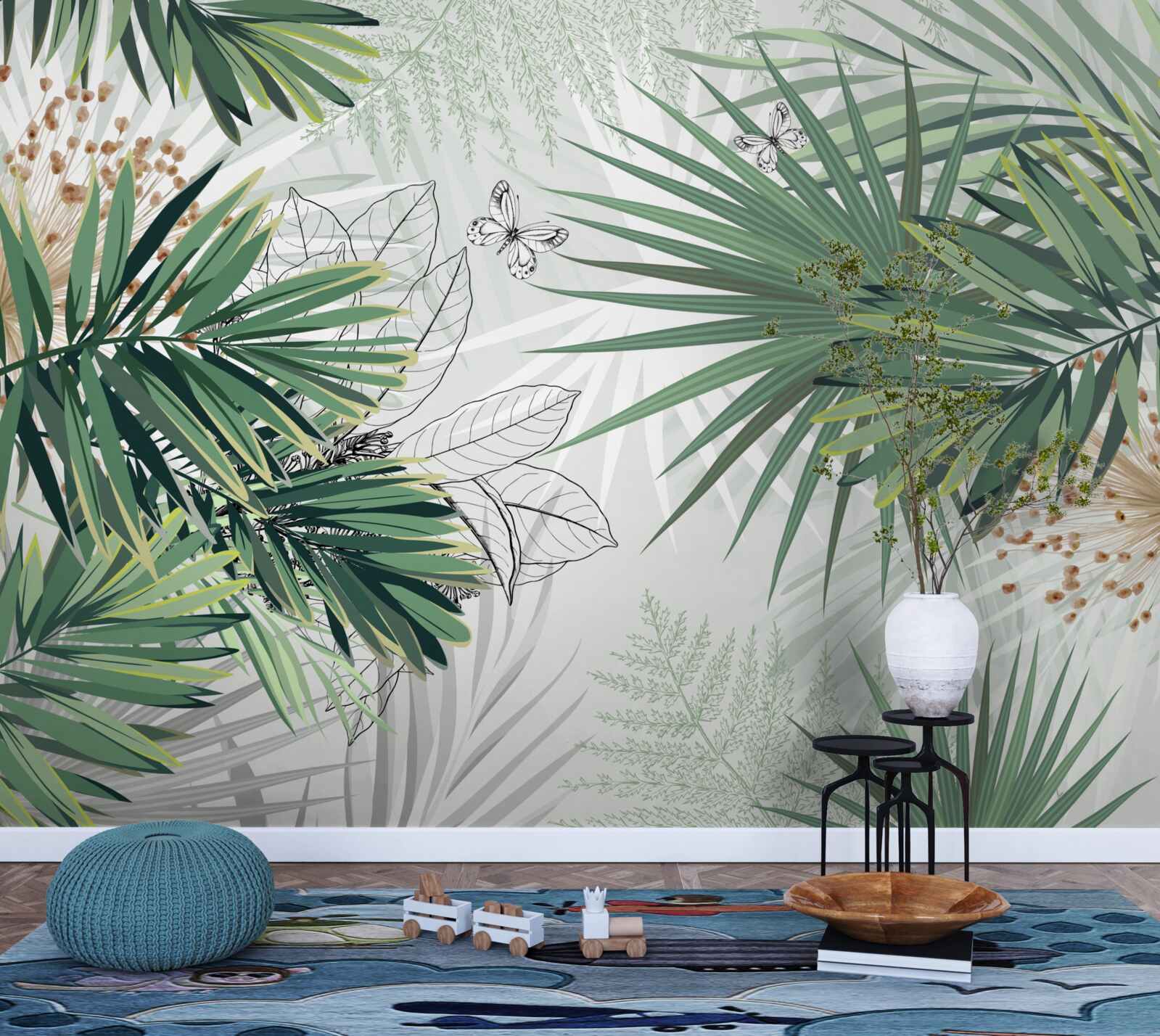 Fototapeta veľké konáre so zelenými listami