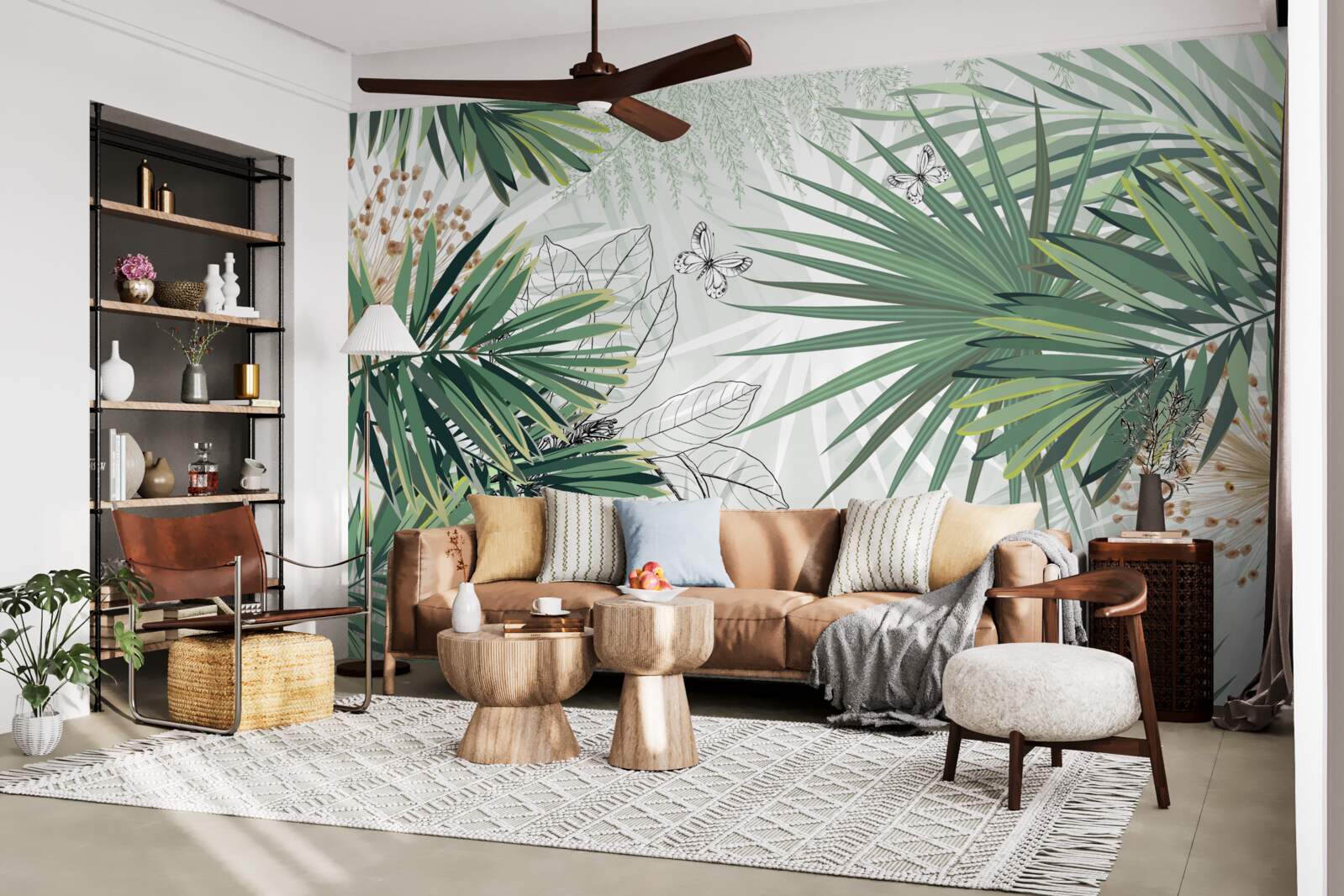 Fototapeta veľké konáre so zelenými listami