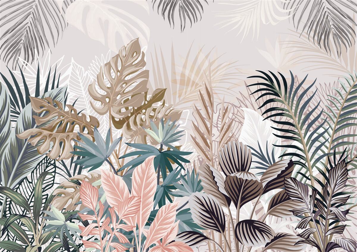 Fototapeta vegetácia rôznych tvarov a odtieňov