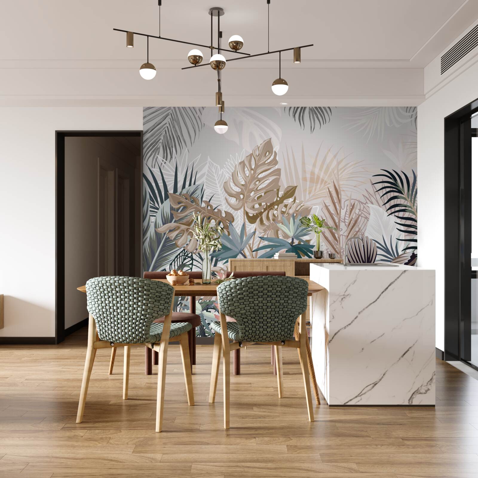 Fototapeta vegetácia rôznych tvarov a odtieňov