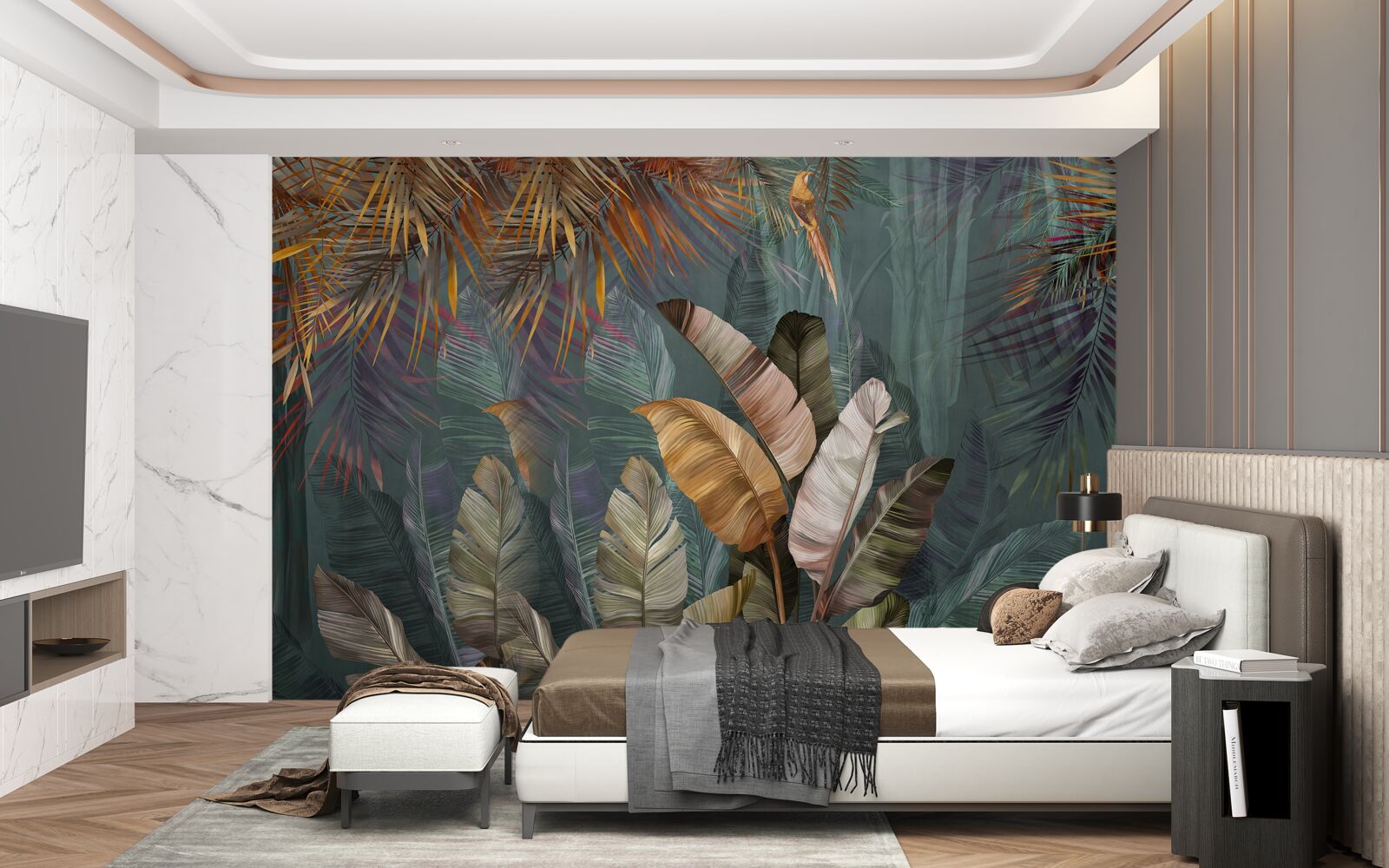 Fototapeta obrovské tropické listy